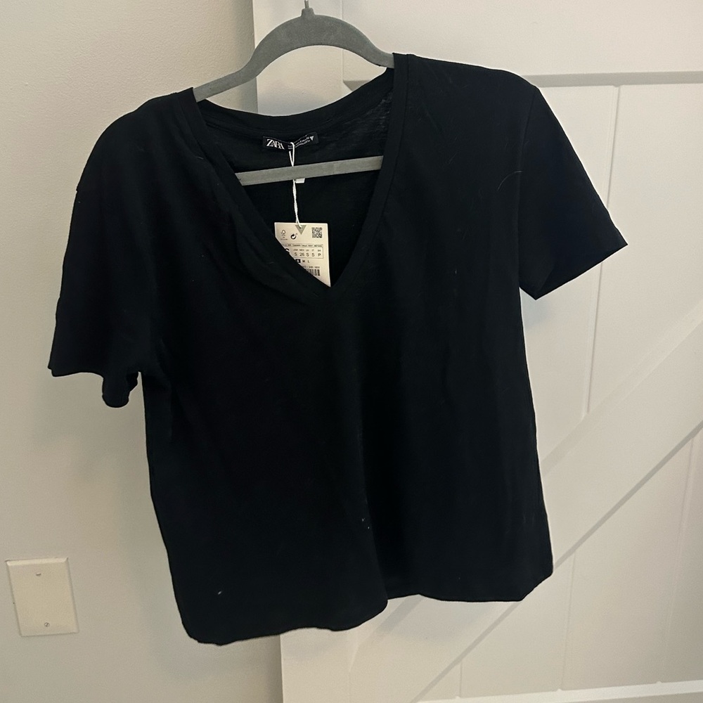 Zara Black V Neck